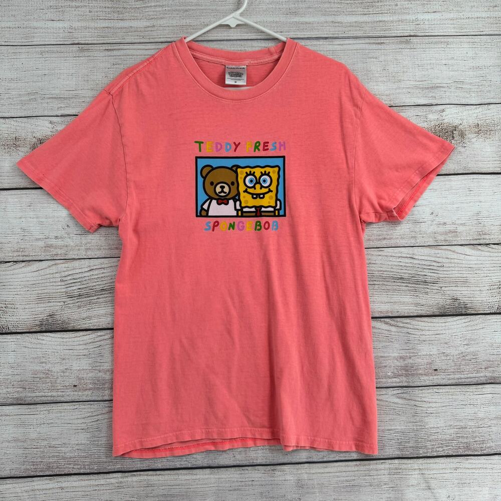 Teddy Fresh x Spongebob Logo T-Shirt‎ Adult Medium Pink